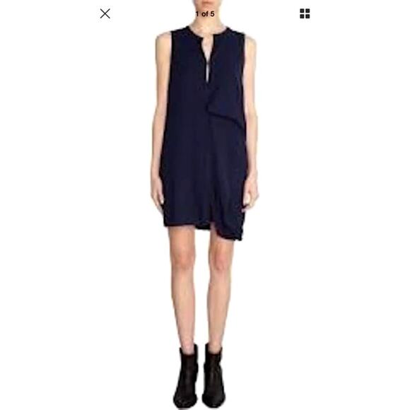 Acne Studios Pacific Deconstructed Side Drape Sleeveless Cocktail Dress Size 6 - Picture 9 of 11
